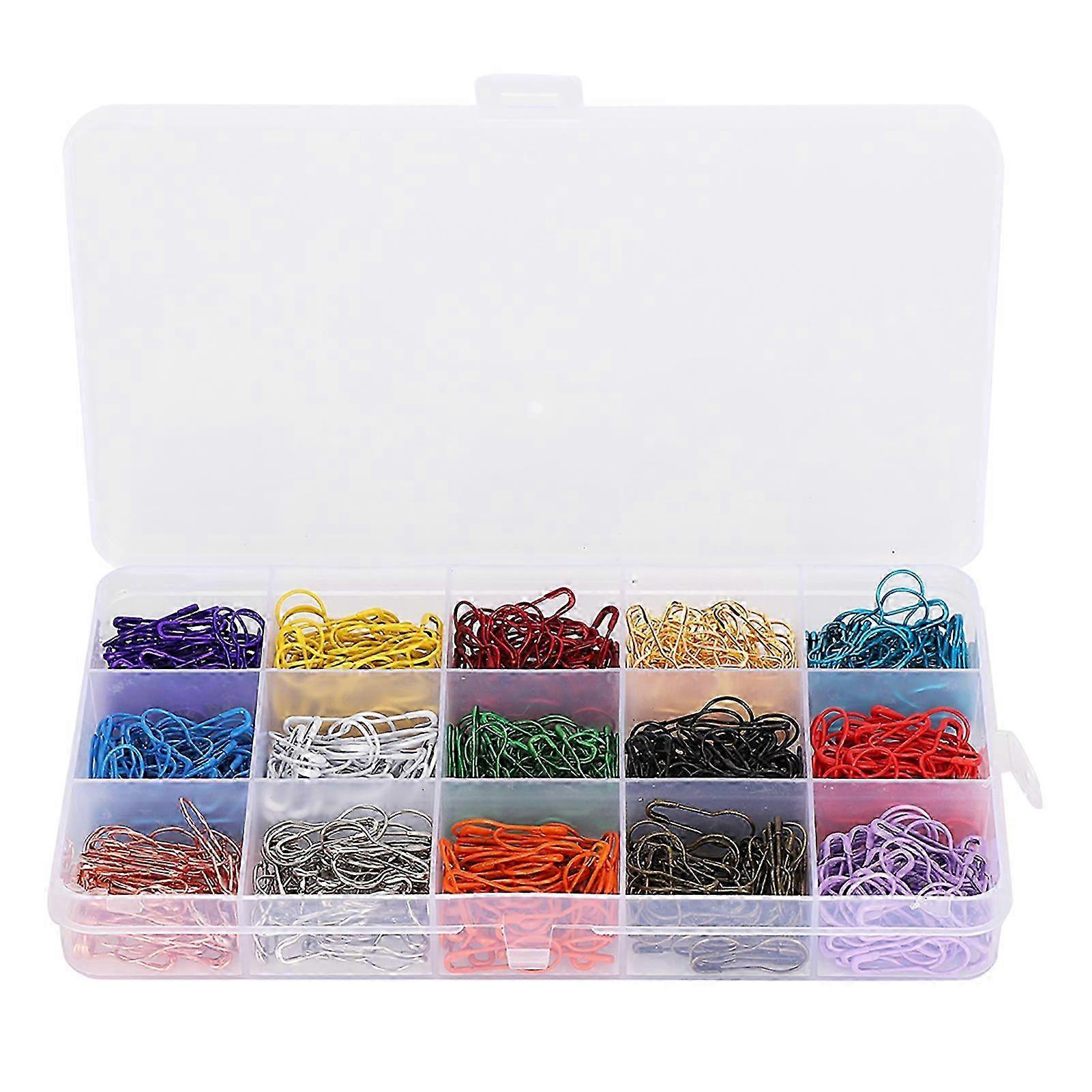 750Pcs Gourd Safety Pins Multicolor MultiSpecification Boxed Set Pin Tag Accessories