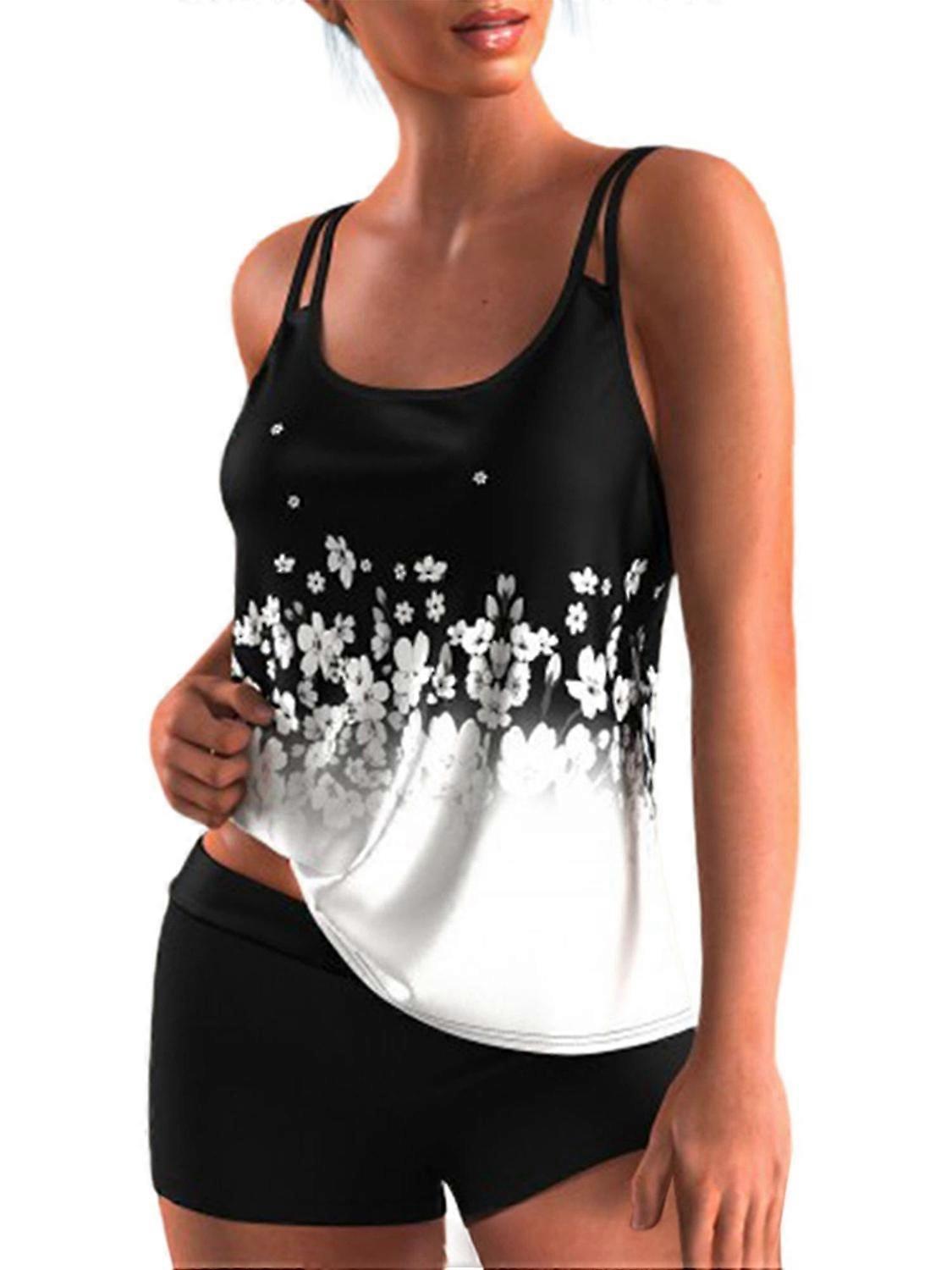 Tankini til kvinder mavekontrol 2 delt badedragt