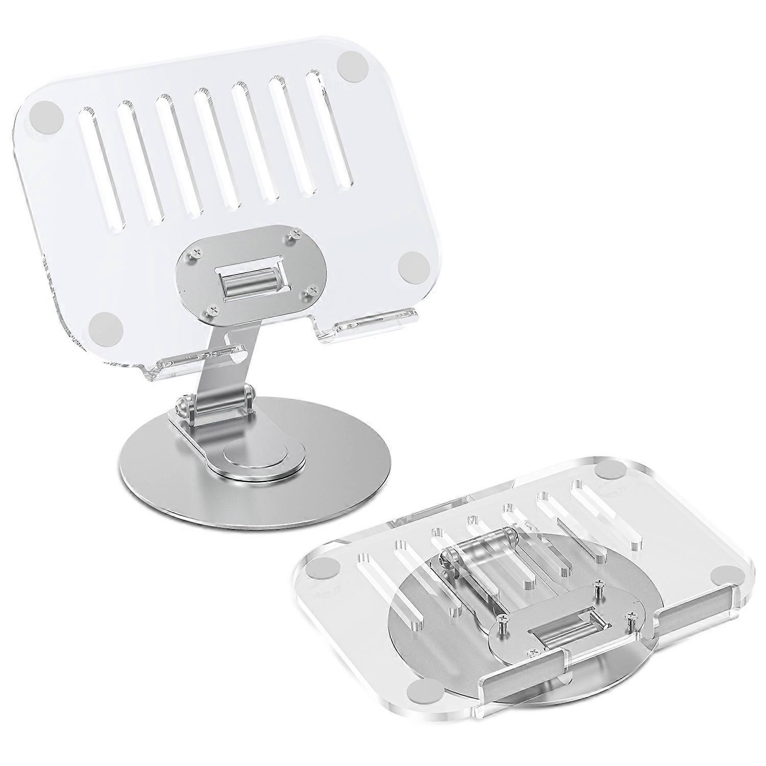 H14 Acrylic+Aluminum Alloy Laptop Stand Holder Notebook Computer Riser with Rotation Design