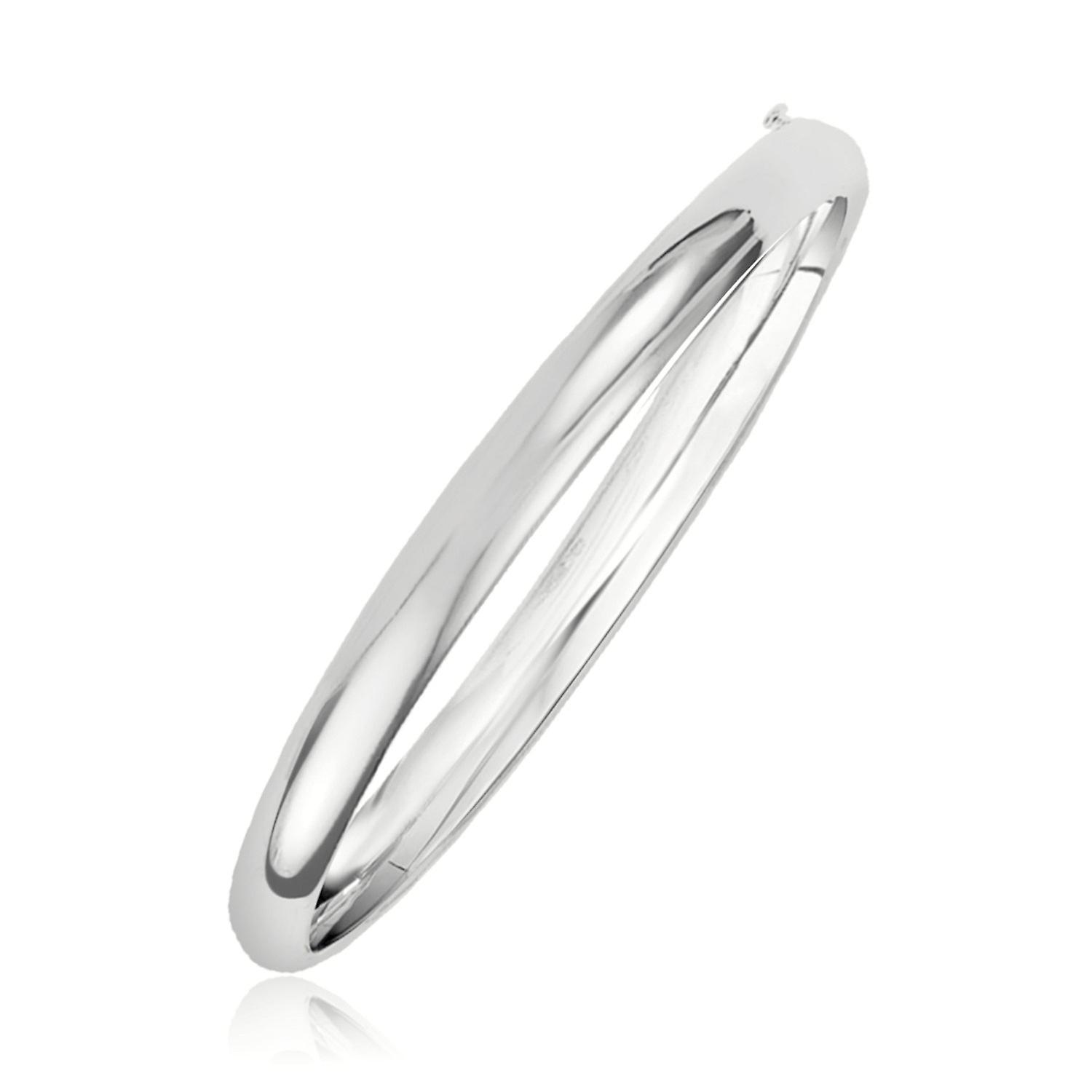 Klassisk Bangle i 14k hvitt gull (5.0mm)