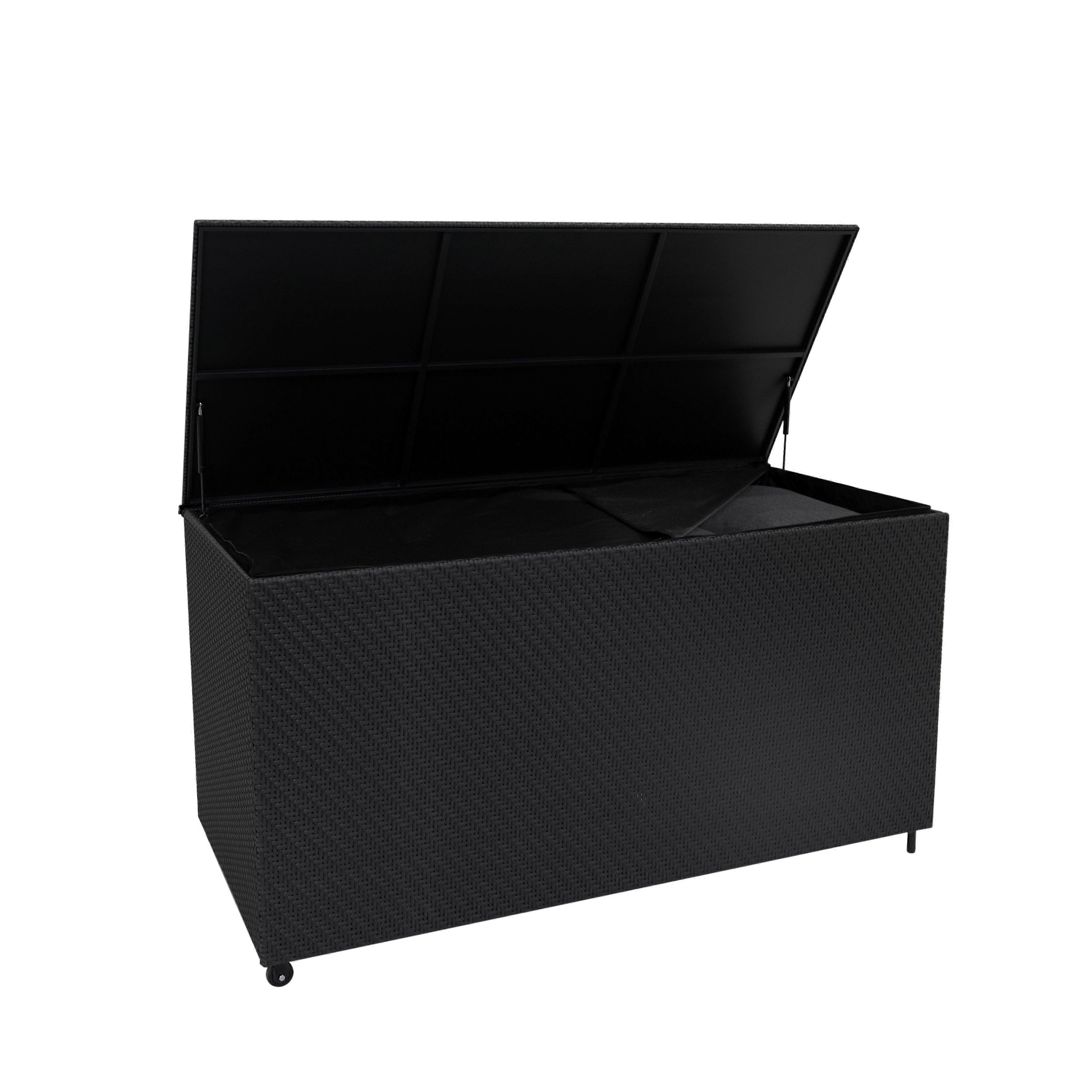 Rattan Storage Box 700L - Black