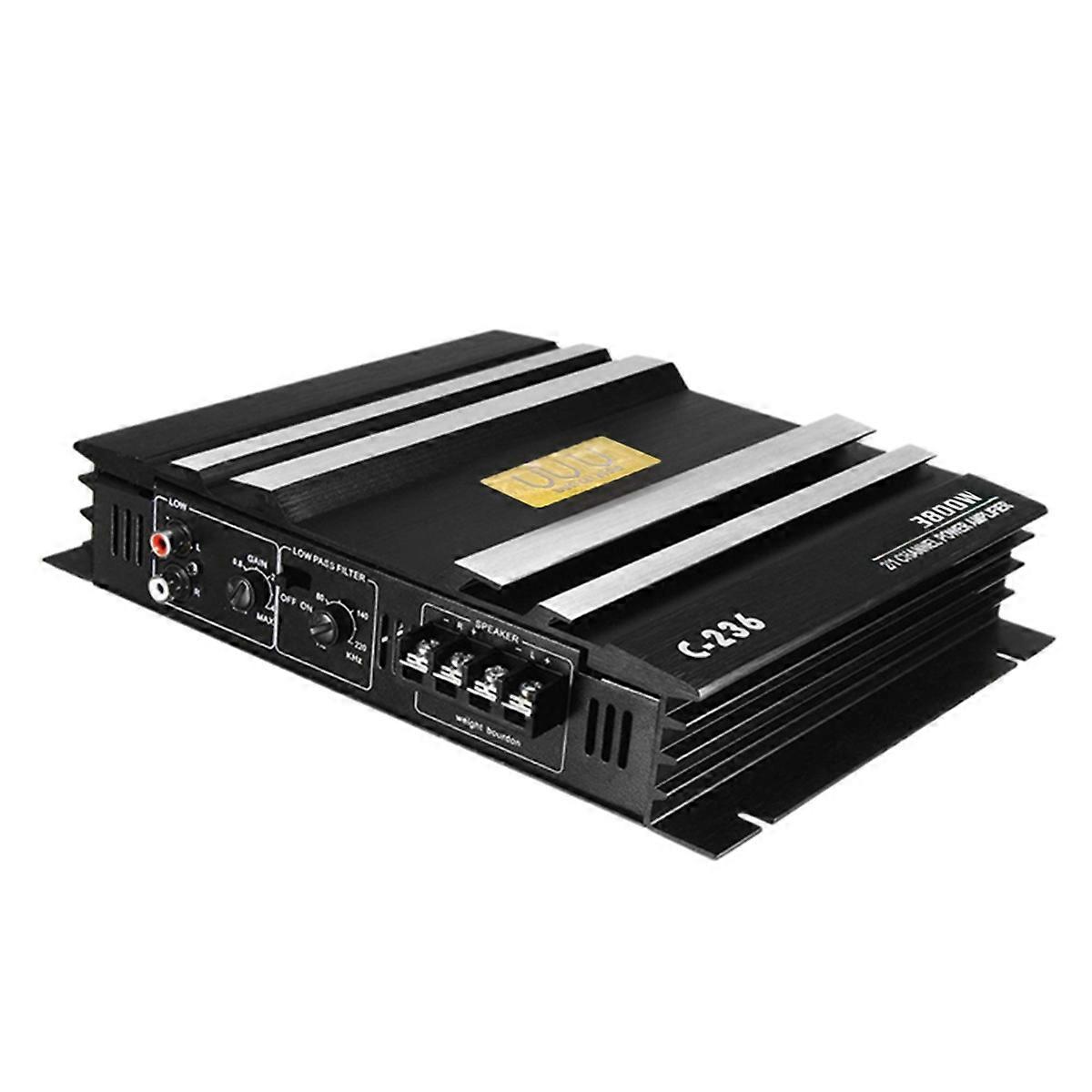 C-236 3800W Car Amplifer 2 Channel Car Stereo Audio for Car Subwoofer