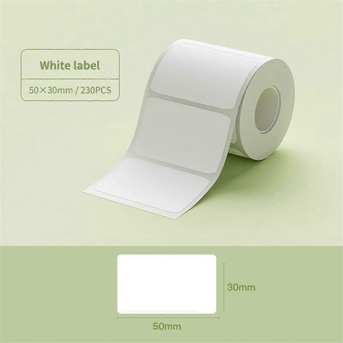 3 Rolls White Label Paper 50x30mm Compatible for B1/21/3S Label Maker