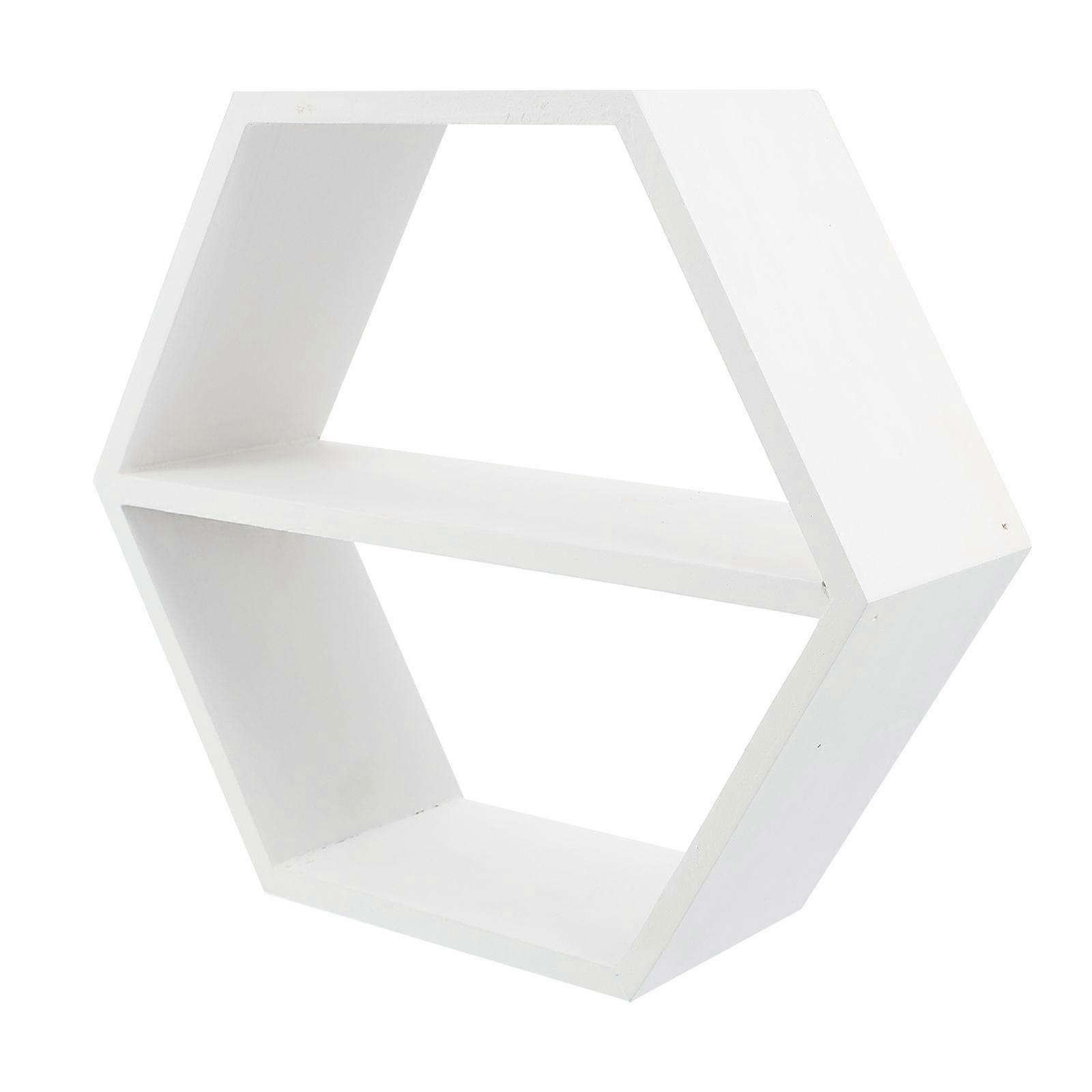 1pc Hexagonal Designed Wall Storage Rack Home Storage Holder Mini Decor Holder