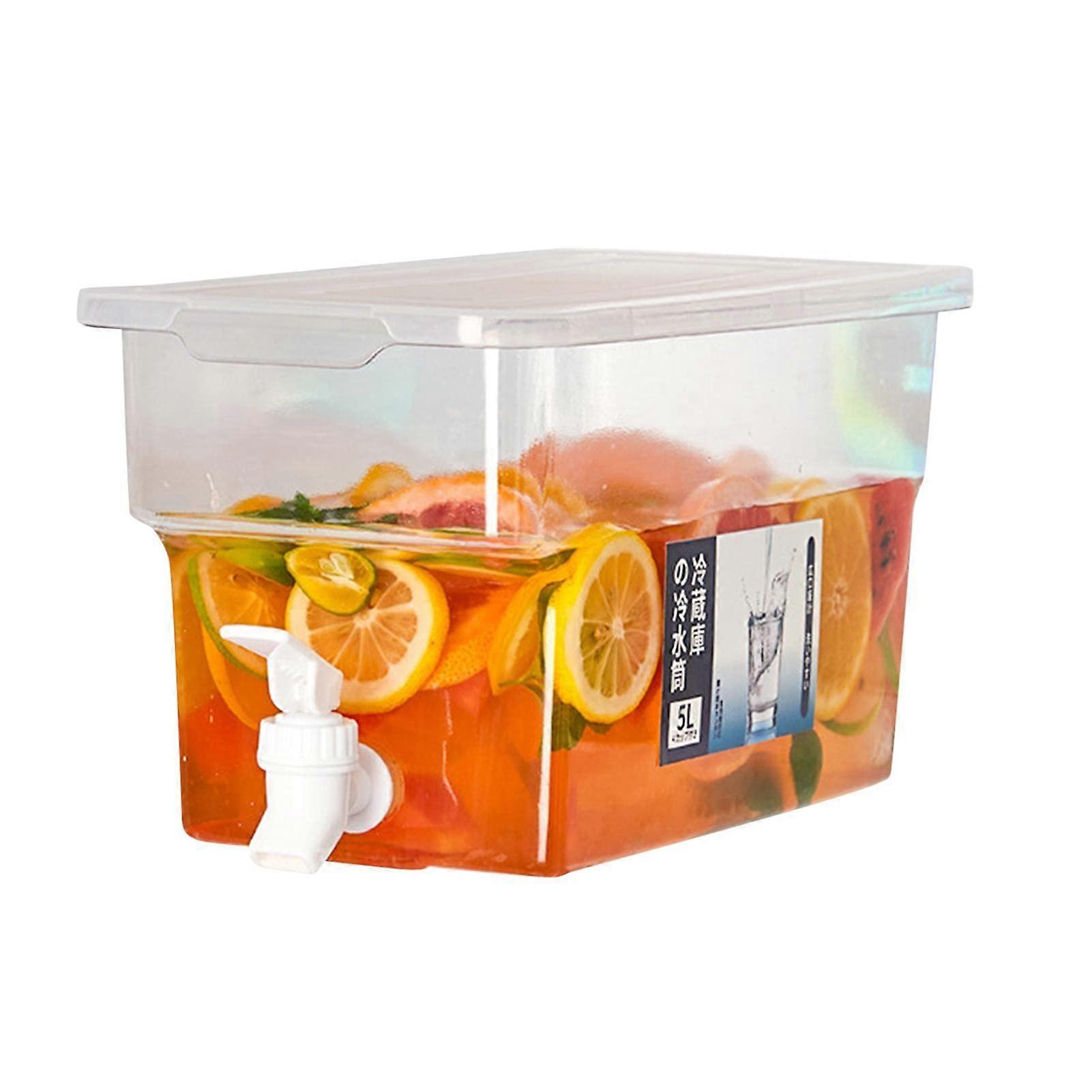 Outdoor Portable Beverage Dispenser with Spigot, Handmade Juice and Milk Dispenser for Fridge, Ideal for Parties and Daily Use