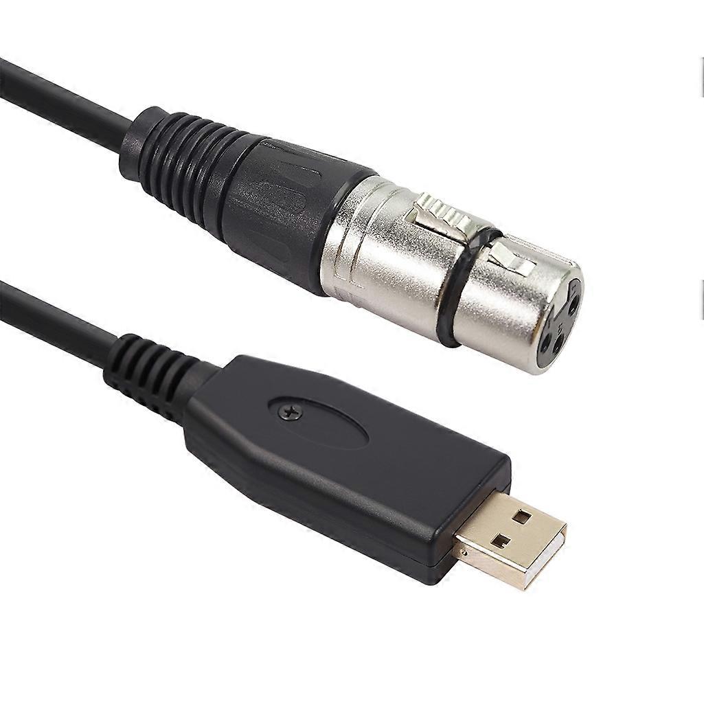US18 USB to XLR Female Microphone Recording Cable, Cable Length:3m