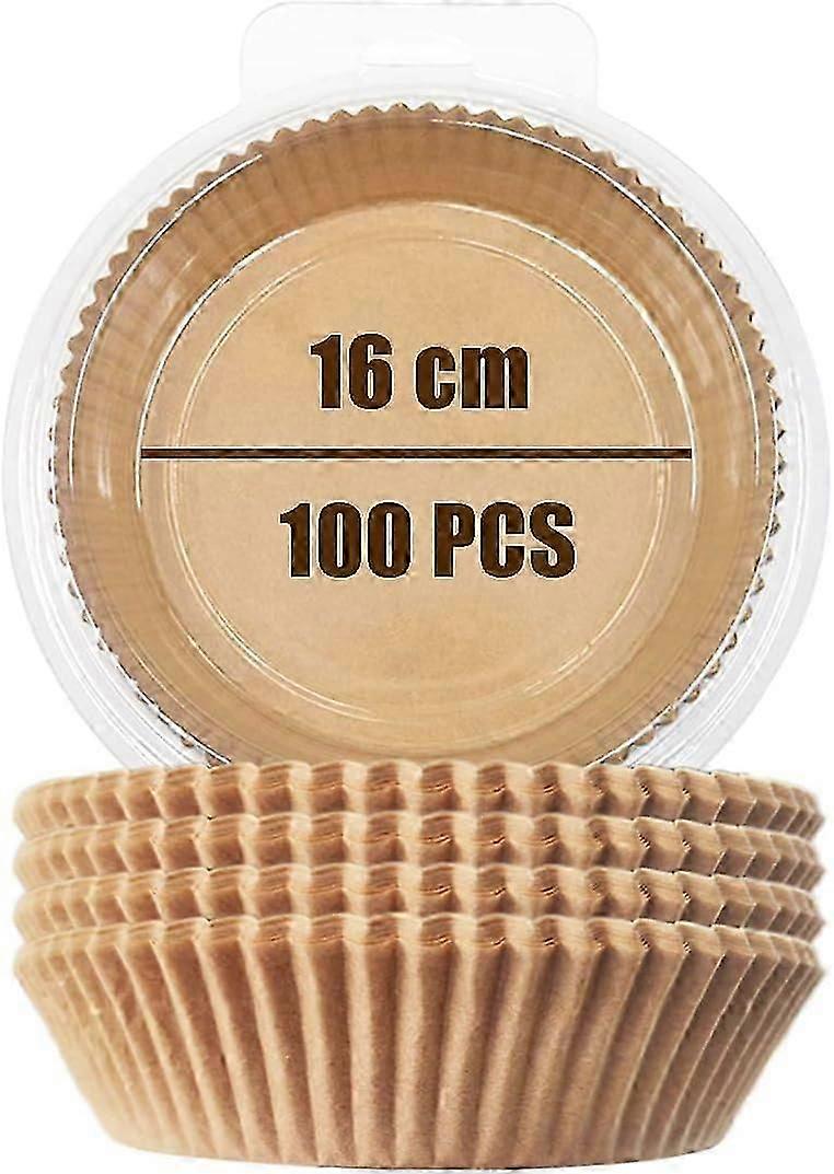 Air Fryer Liners, Compatible with Ninja Air Fryer, Nonstick Air Fryer Filter Paper for Easy Clean Up, Microwave and Oven Safe, 3L-5L Capacity, Wood