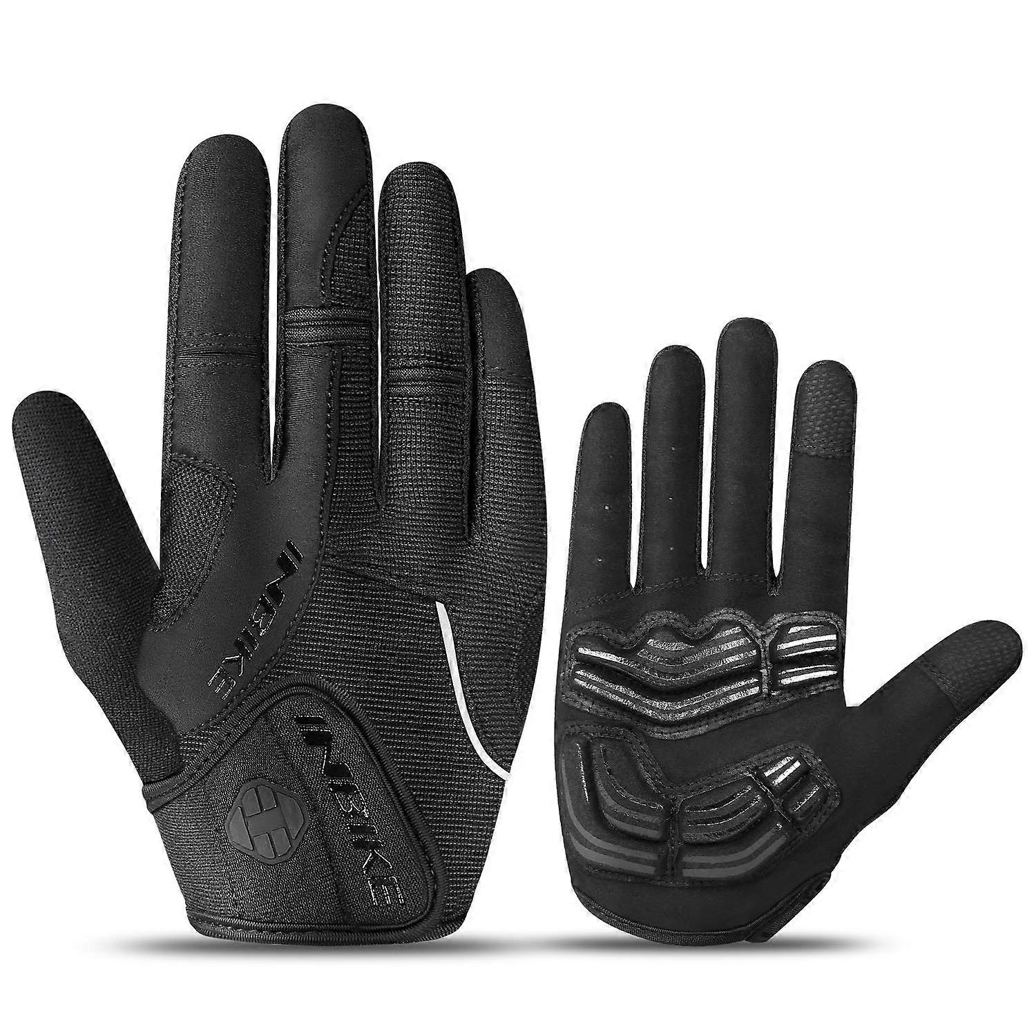 5mm Gel Padded Men's Cycling Gloves Breathable Wear Resistant With Adjustable Wrist Closure and Moisture-Wicking Fabric