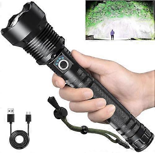 Rechargeable Flashlights 250000 Lumens, Super Bright Led Flashlight High Lumens with USB Cable