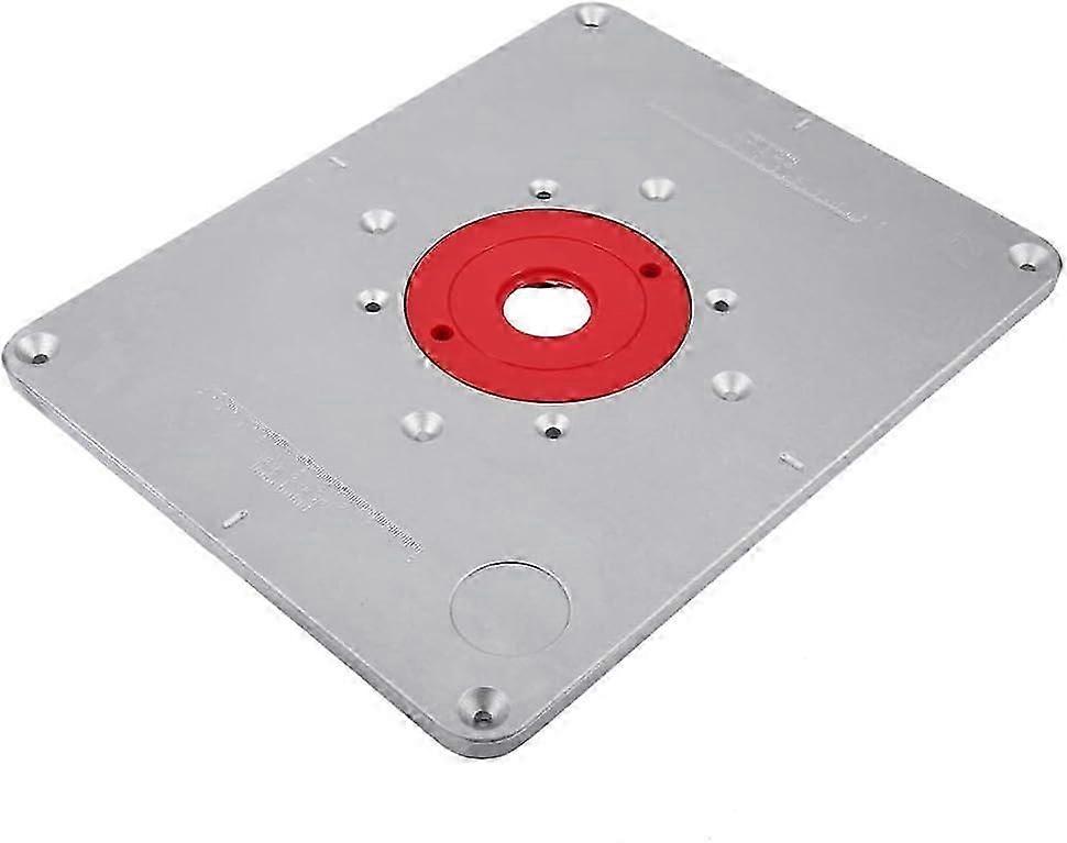 Aluminum Alloy Router Table Insert Plate Router Table Insert Plate with Plastic Router Insert Ring and Mounting Screws for Carpentry Benches