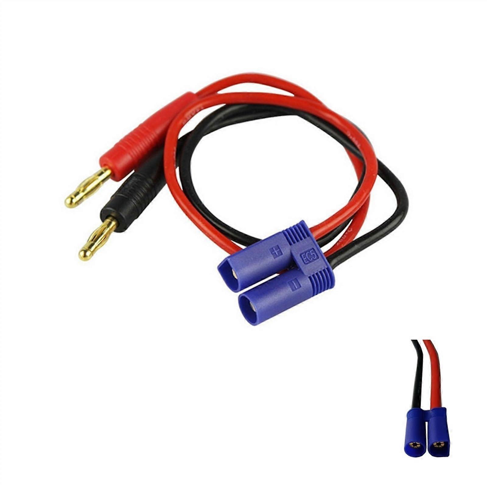 EC5 to 4.0mm Banana Bullet Connector with 14AWG Silicone Wire 30CM for RC Models and Hobby Electronics