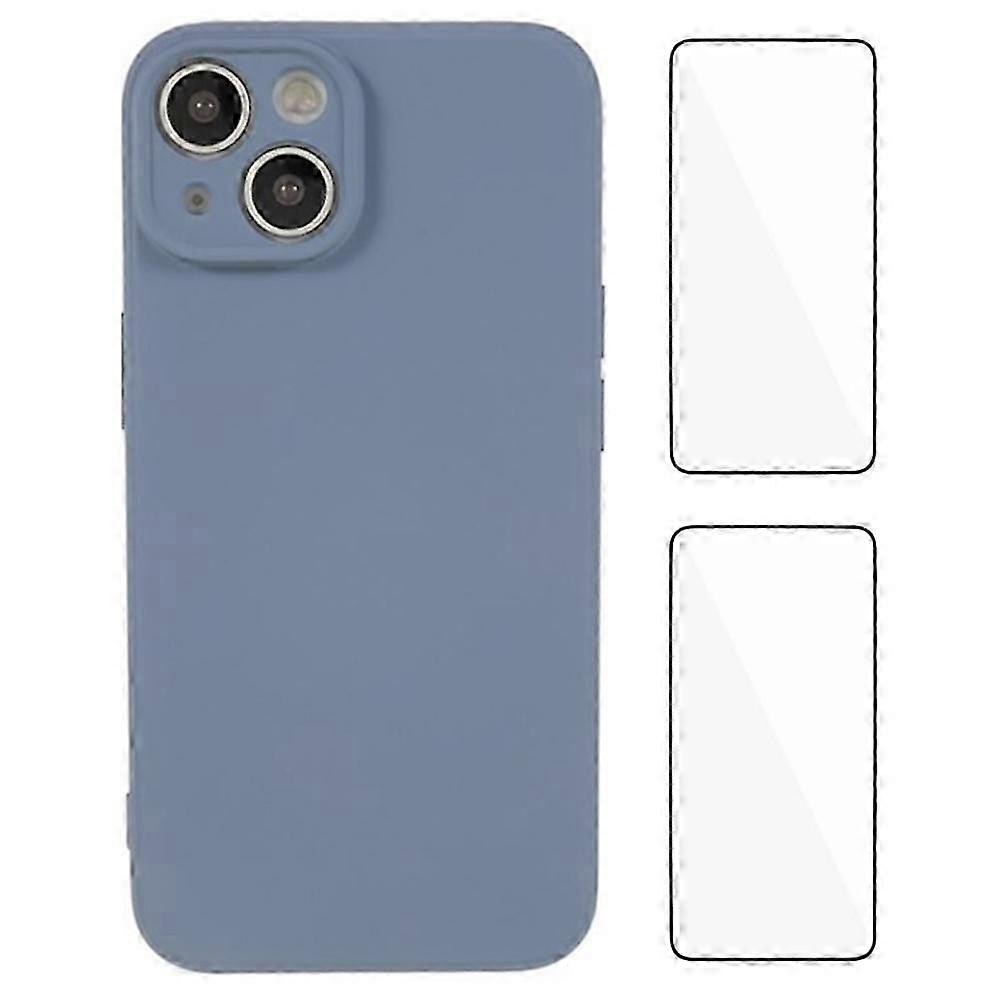 Wanlonfeng Rb3 Series For Iphone 15 Case With 2pcs Screen Film, Precise Lens Hole Soft Tpu Phone Bac