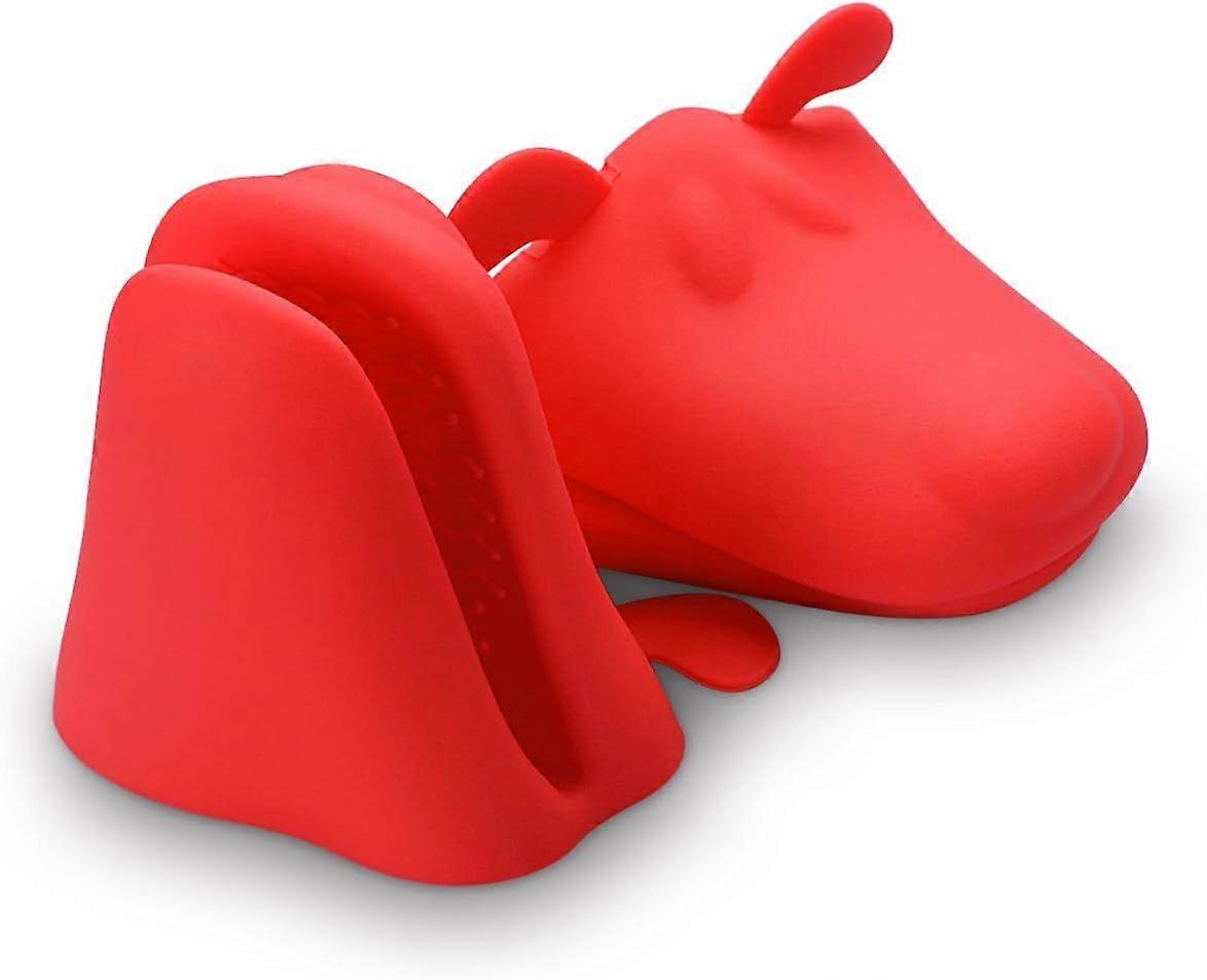 2 Silicone Sloops, Heat Resistant, Dog Red