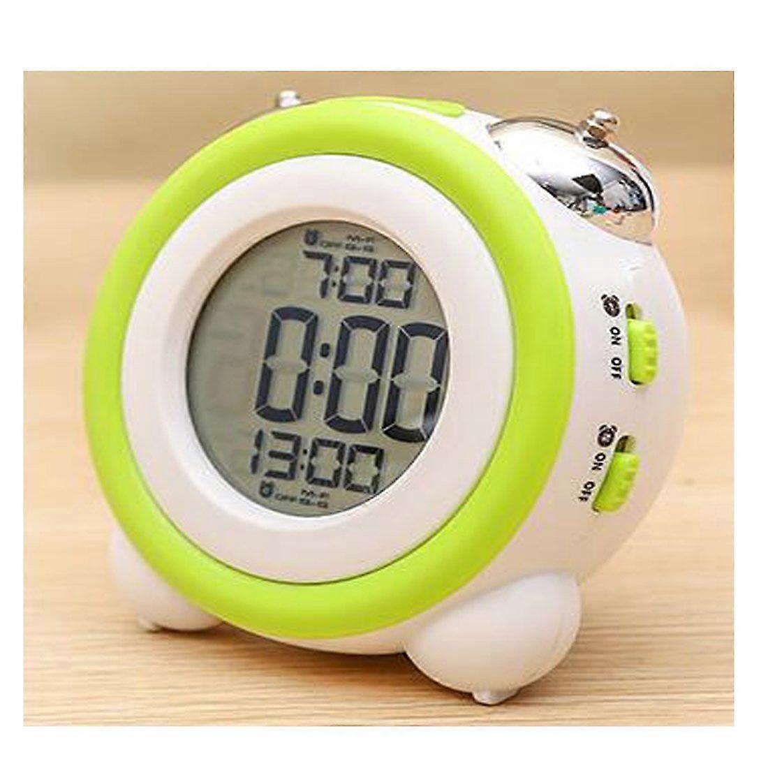 Electronic Alarm Clocks LED Bed Lamp Clock Cute Mini Green Bedroom Watch Simple Design Portable Light Display