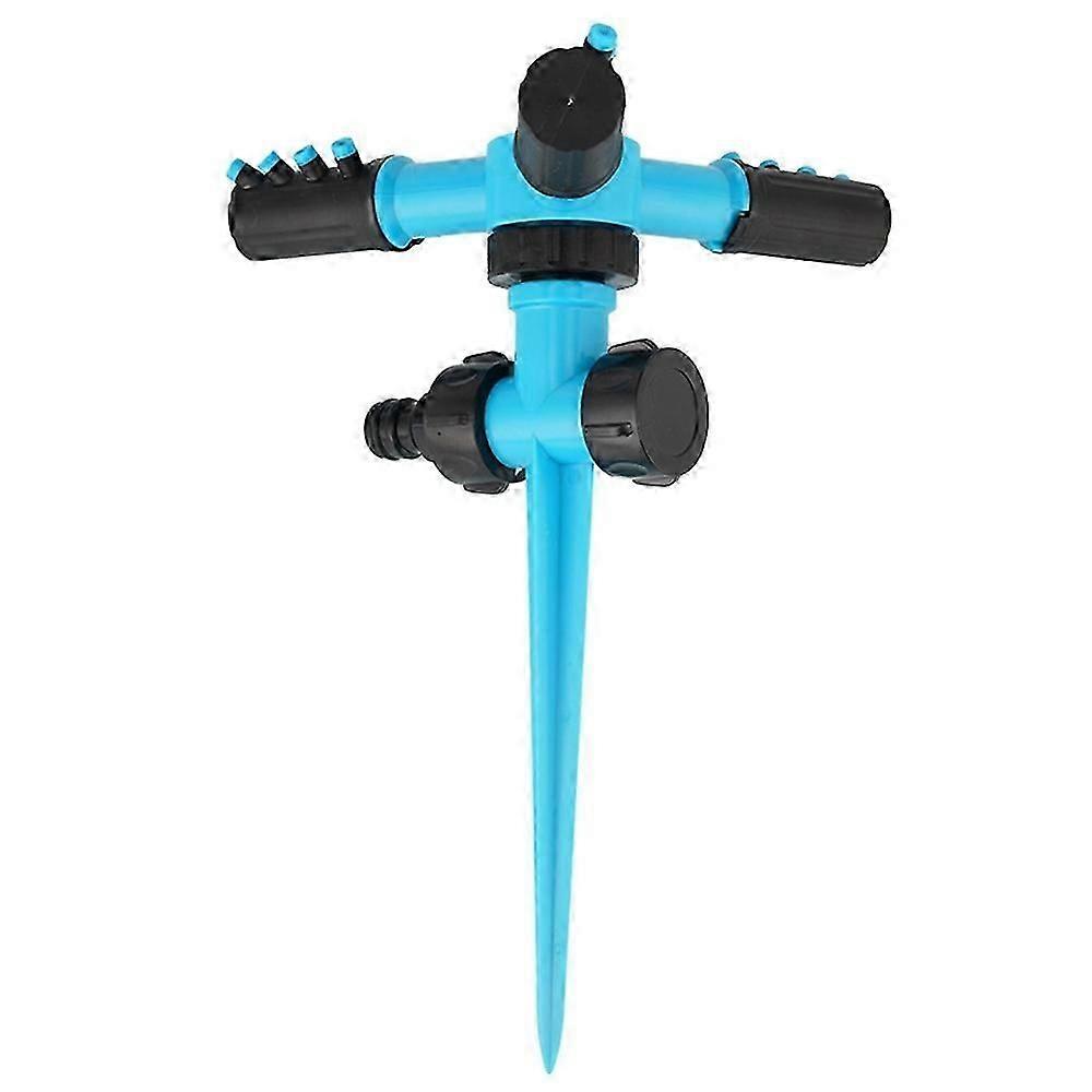 360 Degree Automatic Rotating Sprinkler Head for Nursery Irrigation Three-Way Sprinkler with Ground