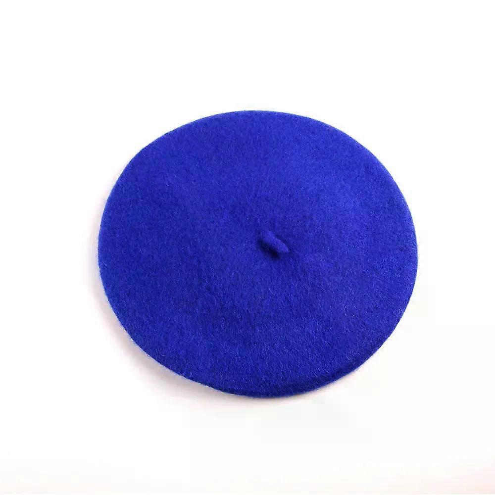 Round French Beret Wool Pumpkin hats for women Ladies Female Winter Thick Warm Artist Caps Green Ins Trend