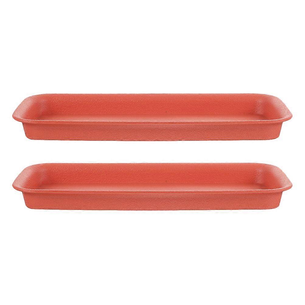 2Pcs Rectangular Flowerpot Water Tray Rectangular Plant Saucer Garden Plant Pot Holder Tray