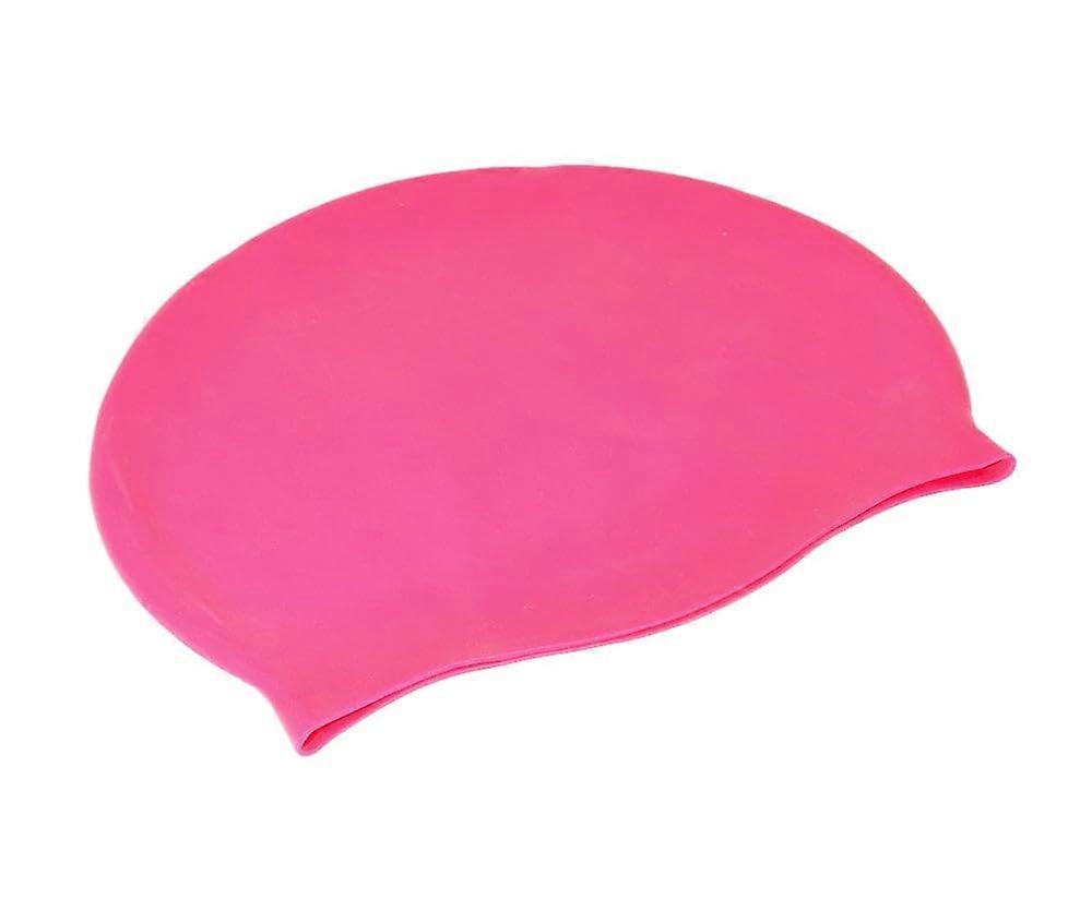 Adoretex Classic Unisex Silicone Swim Cover for Teens, Women and Men, to Easy Wear and Weight Reduction, Swim Cap Rose Pink Single Piece