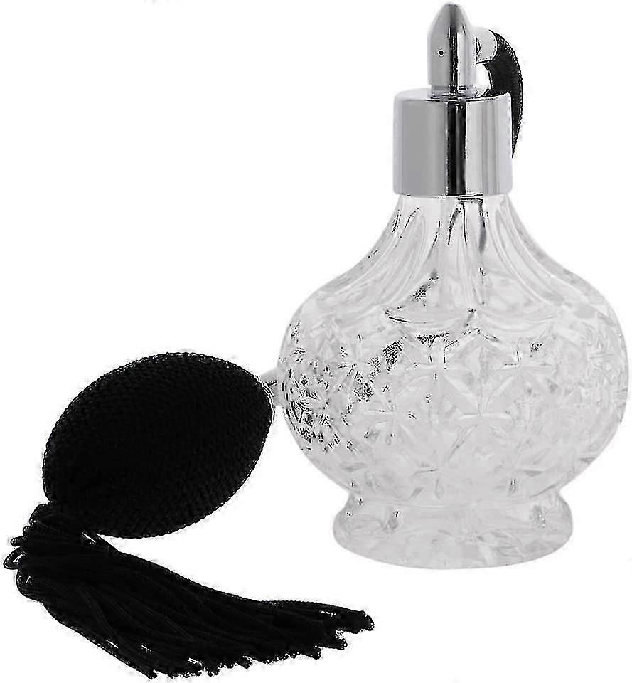 80ml ヴィンテージ ガラス香水ボトル - 詰め替え可能な香水アトマイザー スプレー ボトル - 2025-ss