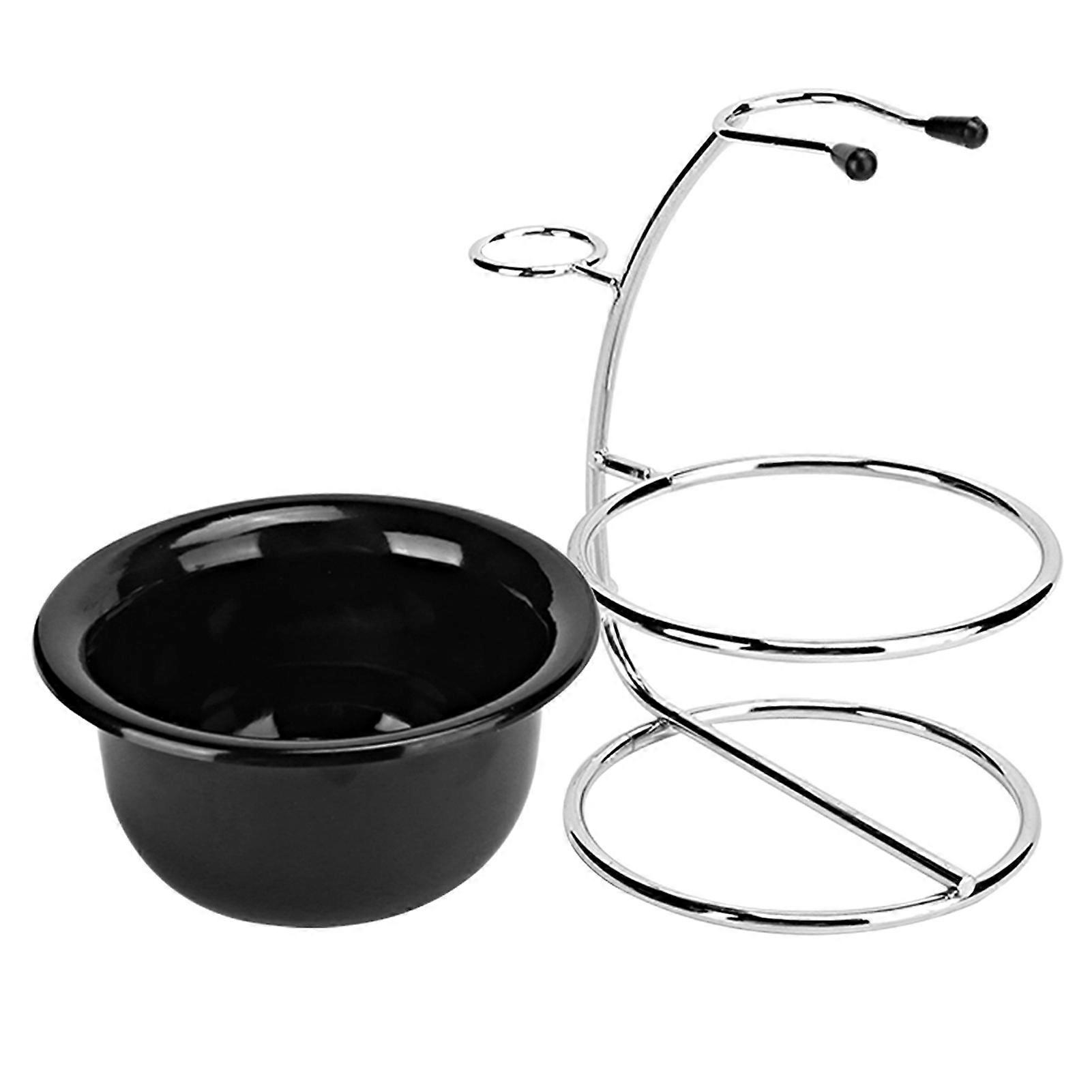 Professional Metal Shaving Stand Holders Foaming Soap Bowl Beard Shaving Tool Set