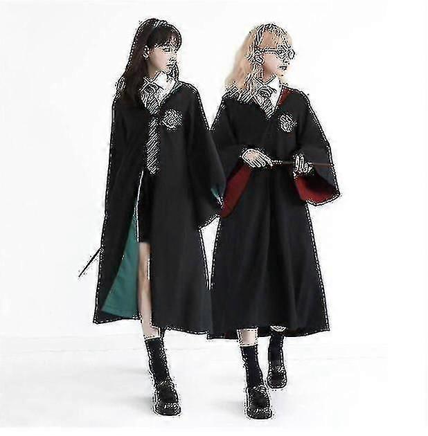 Harry Potter 6pc Set Magic Wizard Fancy Dress Cape Cloak Costume-r