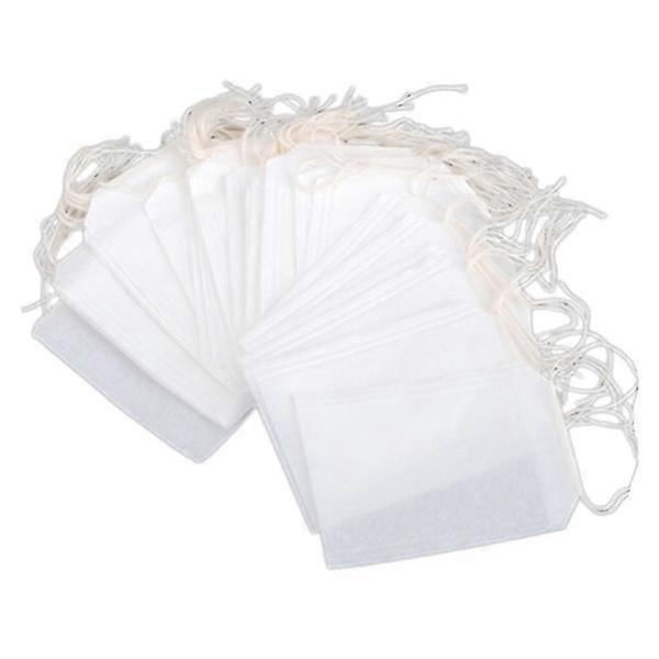 100pcs Empty Teabags Environmental food grade filter paper String Heat Seal Herb Loose Tea Bag 5.5 x 7cm