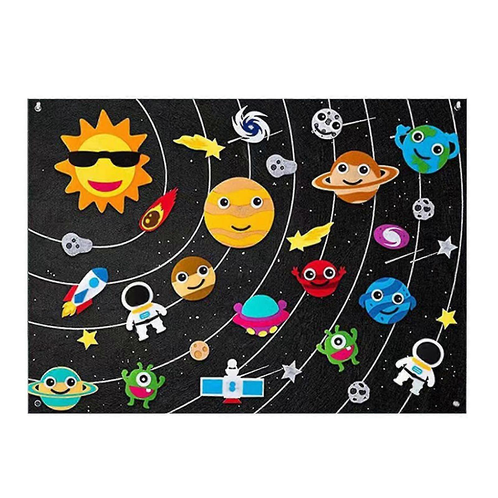 Game Wall Hanging Felt Story Board Kindergarten Educational Interactive Figures Toy Gifts A