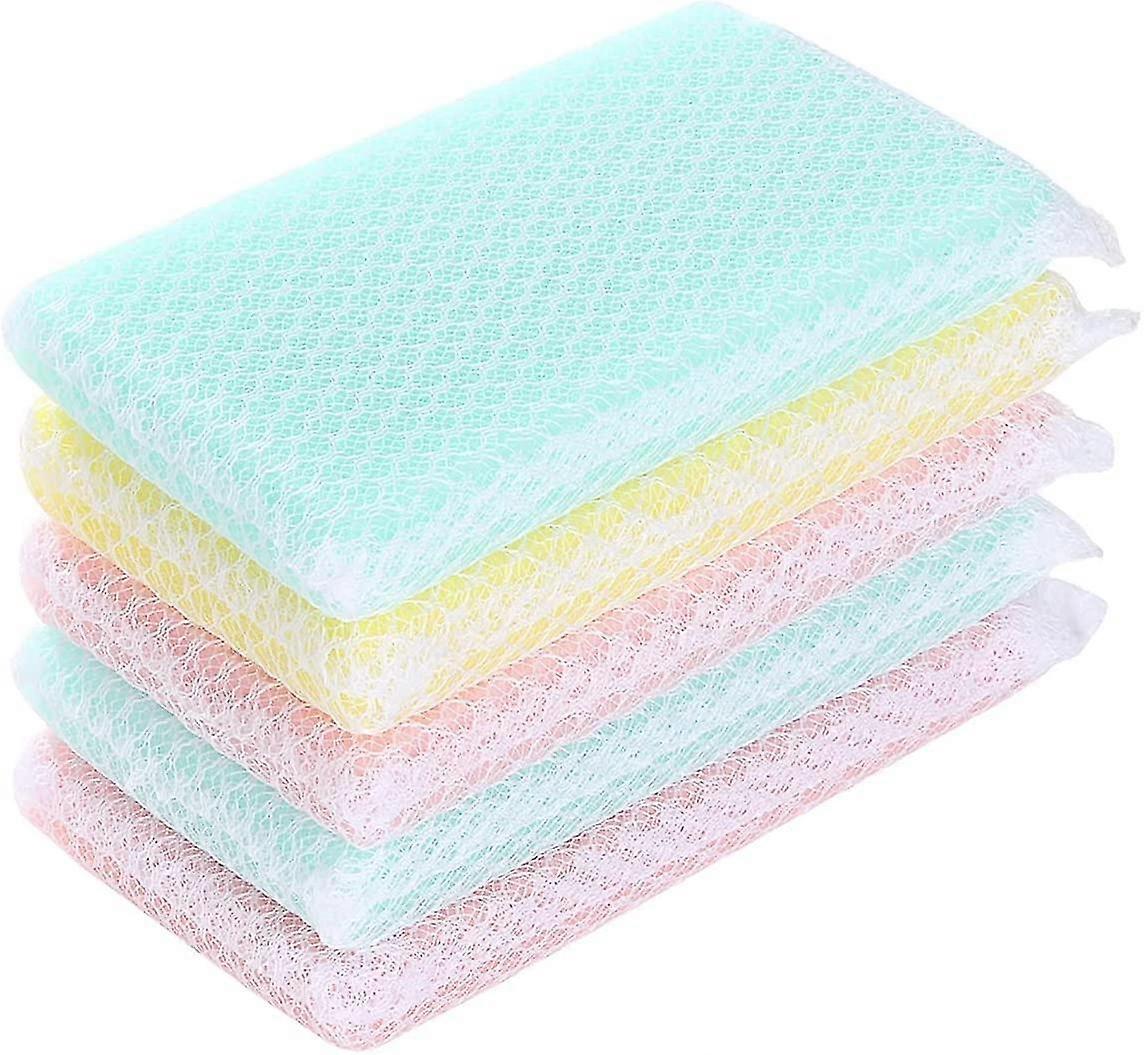 Versatile and Robust Kitchen Cleaning Sponges in 5 Assorted Color Sets