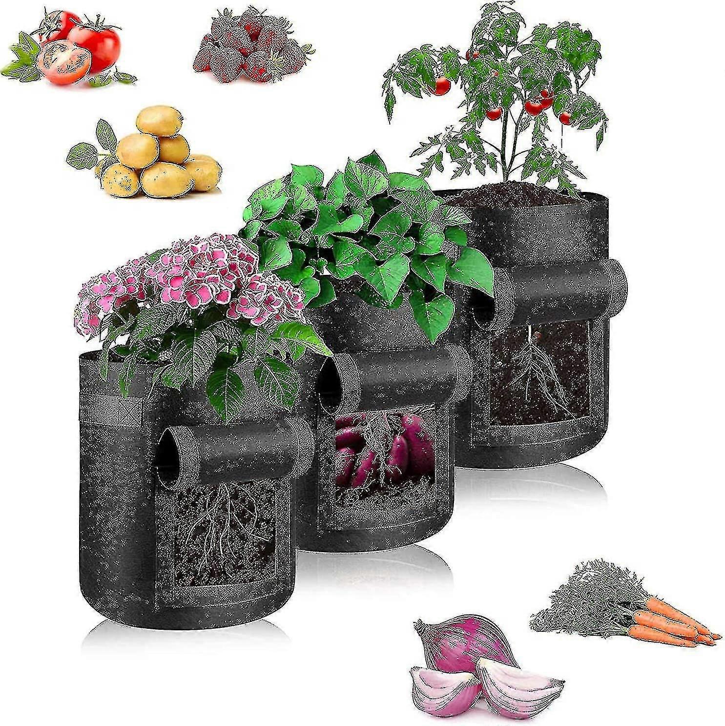 グローバッググローバッグ、通気性のある屋内植栽バッグ、実用的で耐久性のある野菜バッグ