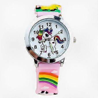 Niedliche Einhorn-Design-Silikonuhr für Mädchen - Perfektes Quarz-Uhren-Geschenk für Kinder