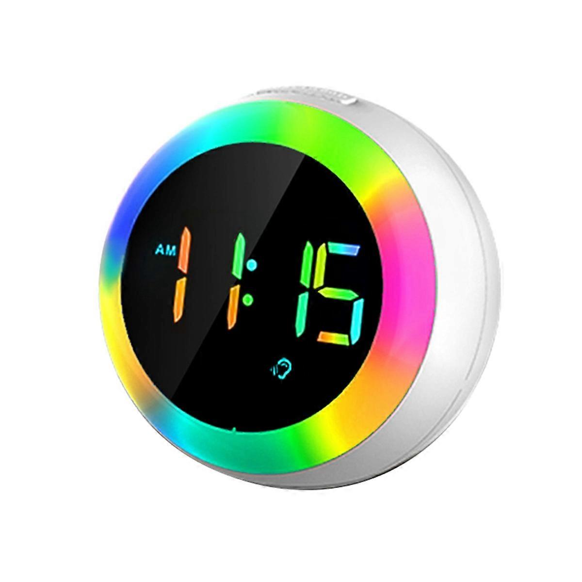 Kids Alarm Clock,Dual Alarm Setting,Adjustable Brightness Night Light,Voice-Activated, Wake-Up Alarm