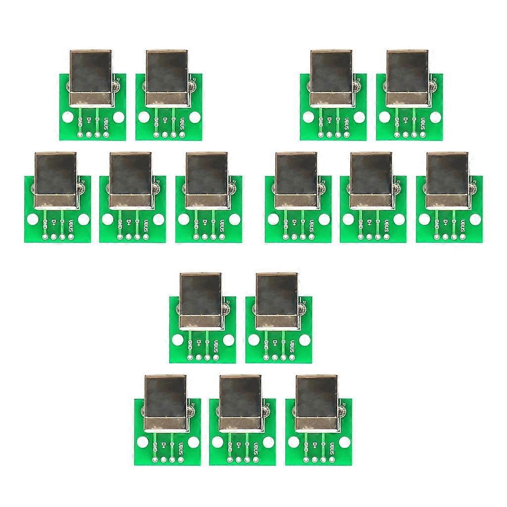 15 Pieces USB Type B Female Socket Board to DIP Accessory