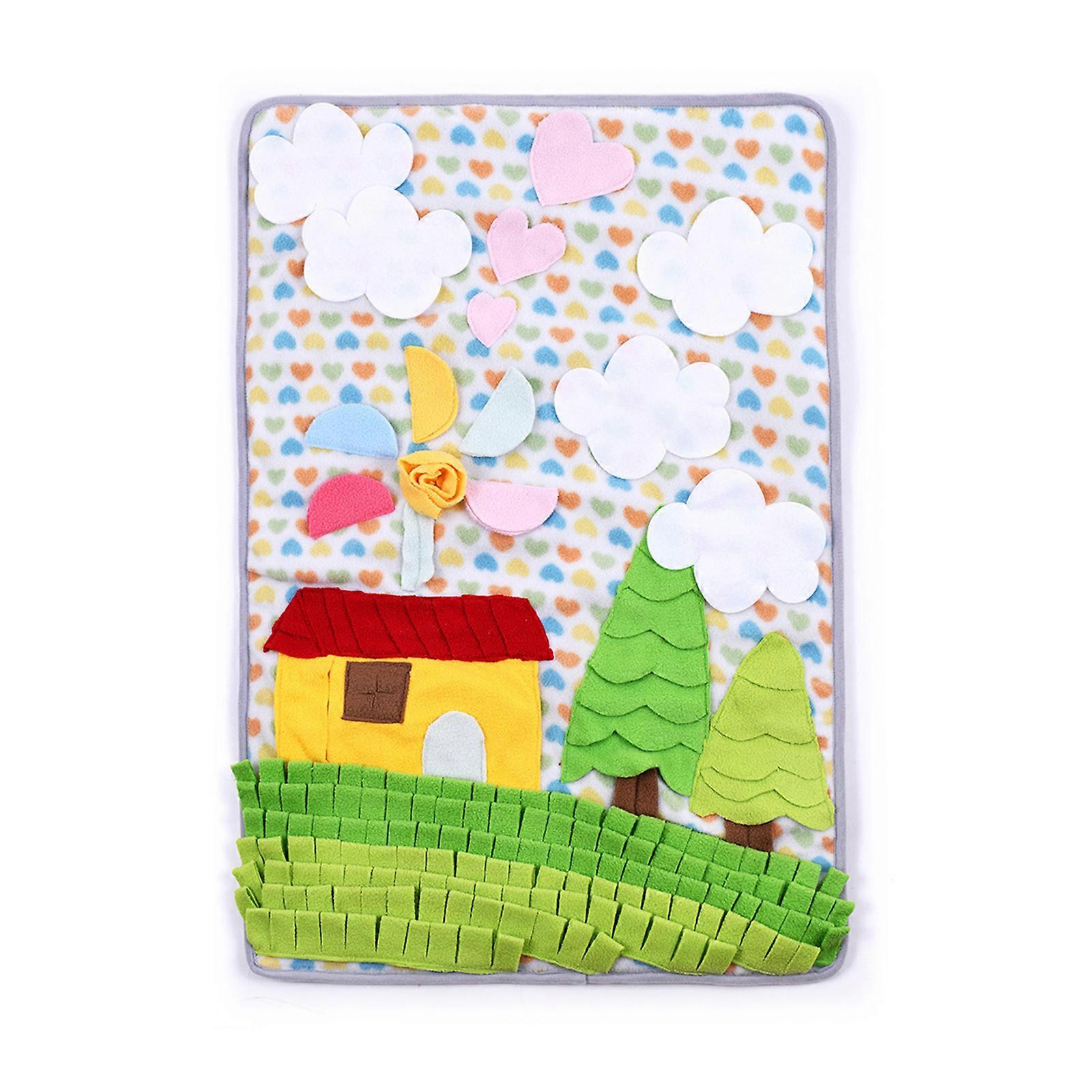 Dog Snuffle Mat Interactive Puzzle Feeder Slow Feeding Toy Cute Shape Improving Intelligence for Rabbit Bunny Puppy