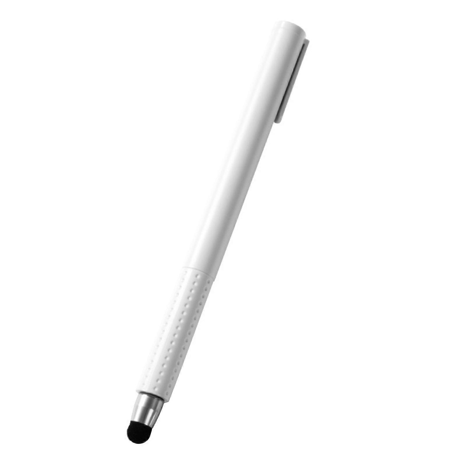Telescopic Teacher Pointer Stick Extendable Retractable Teaching Pointer with Pen Clip Felt Head Whiteboard Pointer White