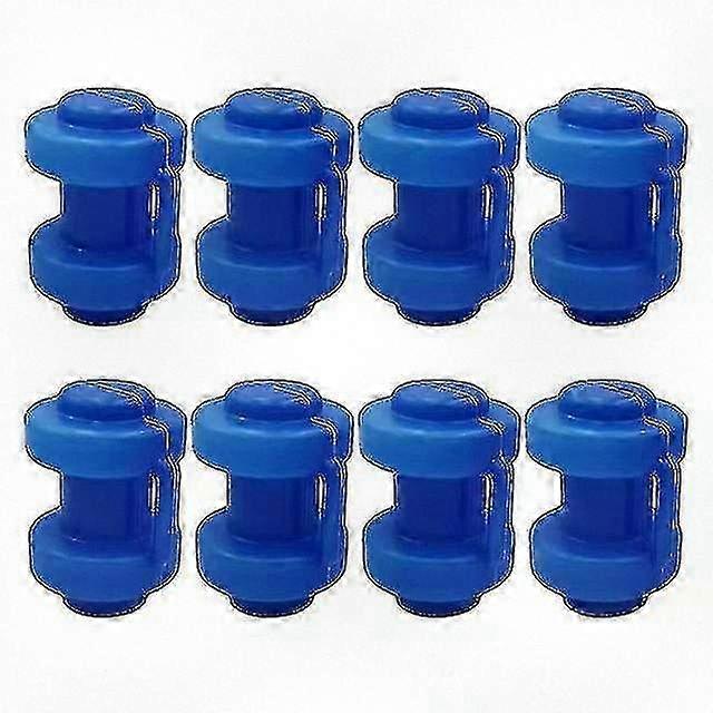 Set of 8 Replacement End Caps Compatible with Trampoline Net Bars, 25mm Size, Blue Color