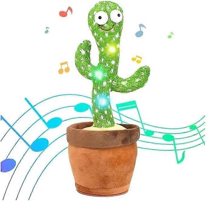 V Dancing Cactus Toy, Talking Cactus Toy, Gift for Kids, Sings, Dances, LED