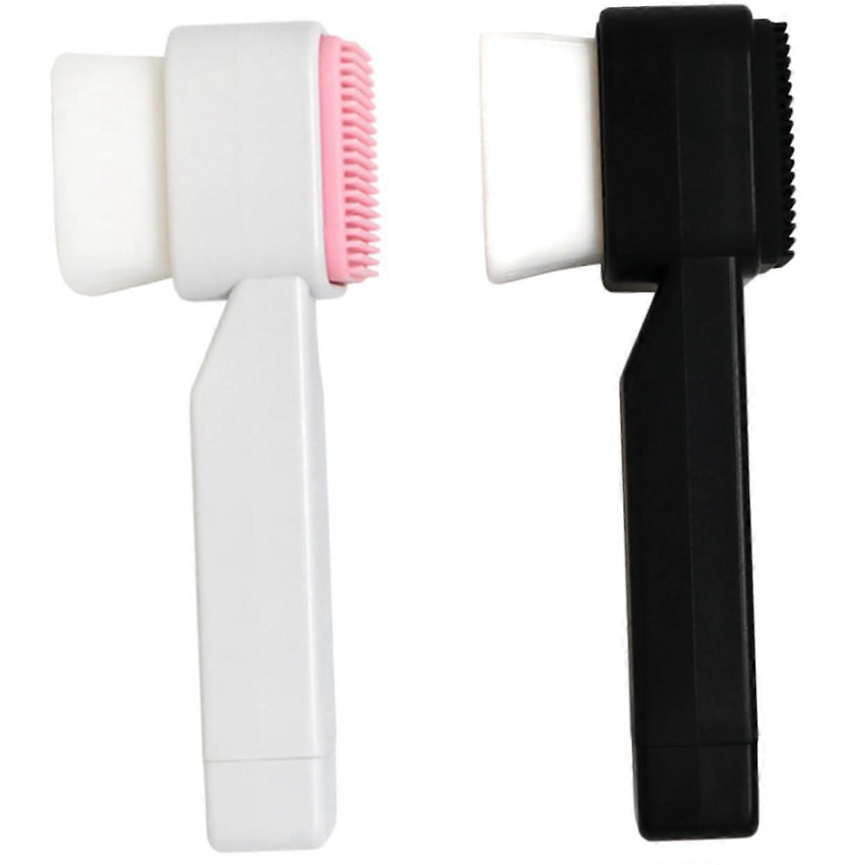 Face Exfoliation Brush Set 2pcs Soft Silicone Deep Cleaning Facial Brush for Gentle Face Scrubbing and Massaging