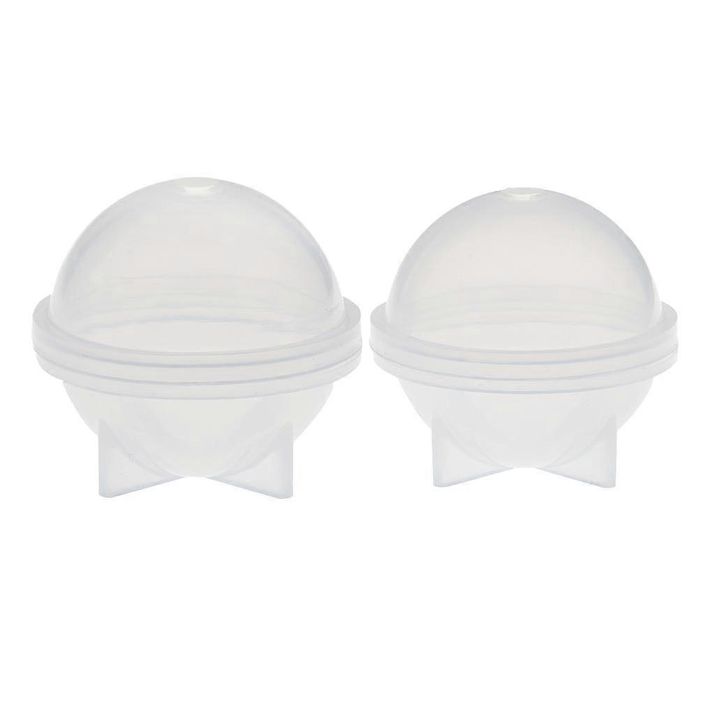 2 مجموعات ستيريو قوالب سيليكون كروية مجوهرات صنع كرات DIY صب الراتنج