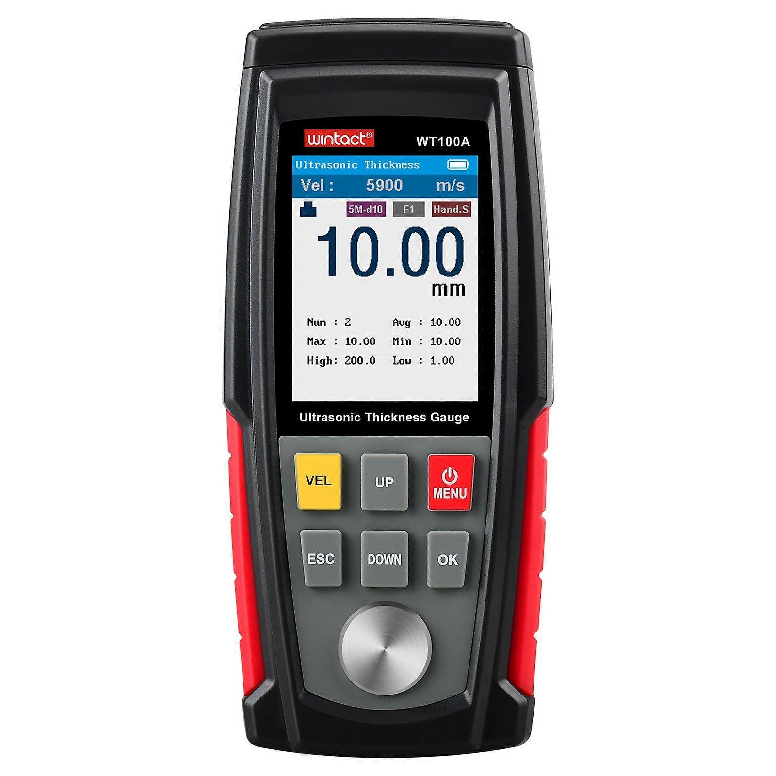 WT100A Digital Ultraljud Tjocklek Mätare Mätare Tester USB-laddning Digital Tjocklek Metall Tester Hög Precision