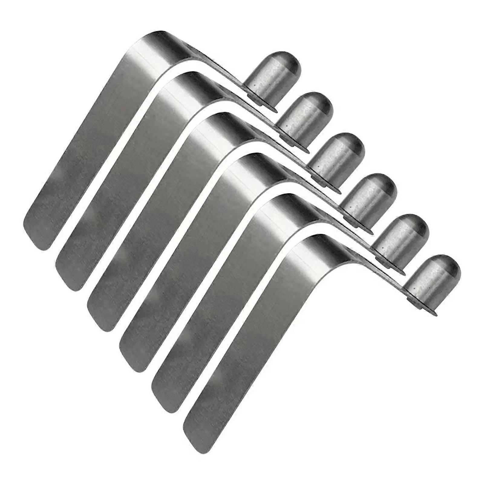 6Pcs από ανοξείδωτο χάλυβα Πιέστε το κουμπί Clip Στύλοι Clip Spring Button Lock για το Camping Kayak Paddles Στύλοι σκηνών