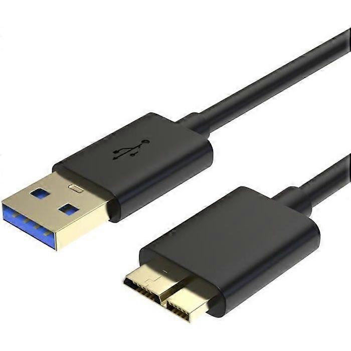 USB 3.0 Cable - Phonillico - Male A to Micro B - 1m - Compatible with External Hard Drives