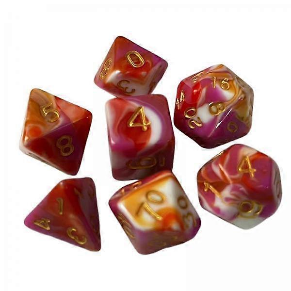 6x7 Pieces RPG Dice Set Tabletop Games Polyhedron Game Dice Acrylic Gaming Dice