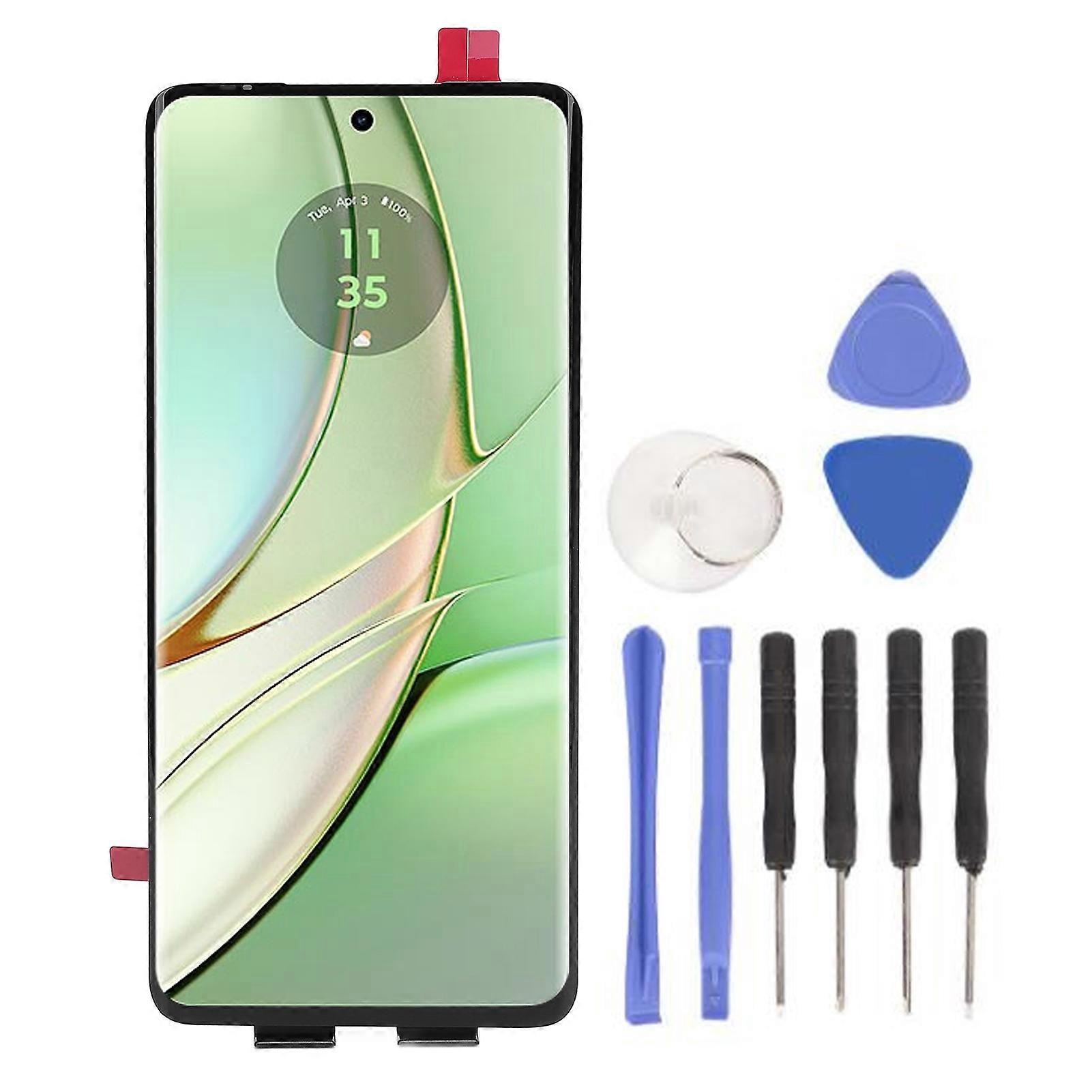 6.55inch LCD Display Screen Curved Display Digitizer Assembly Replacement with Repair Tool Kit for Moto Edge 40 for Edge 40 Neo for XT23032