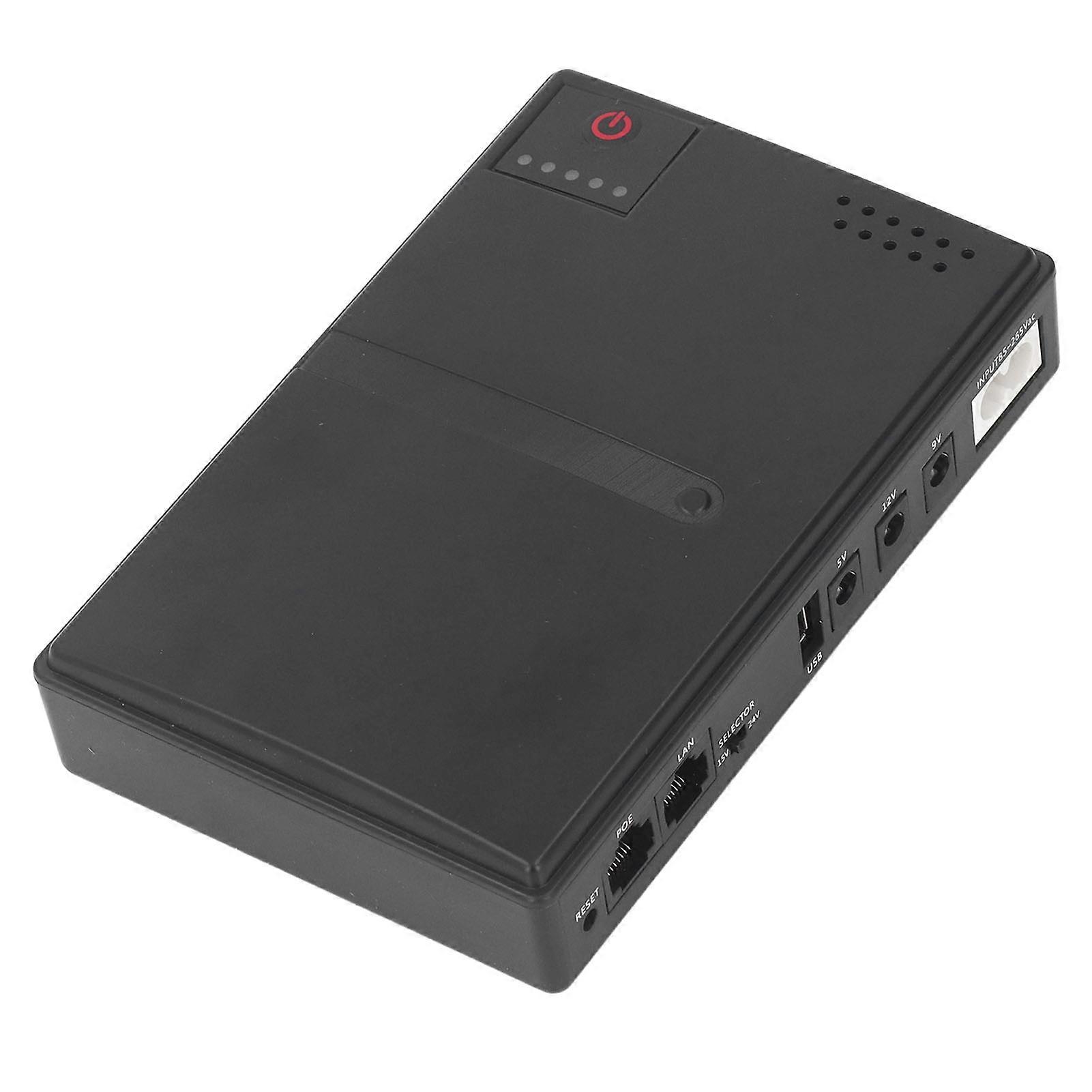 DC UPS Battery Backup 10400mAh USB 5V 9V 12V POE 15V POE 24V Camera Router Uninterruptible Power Supply UPS System EU Plug 