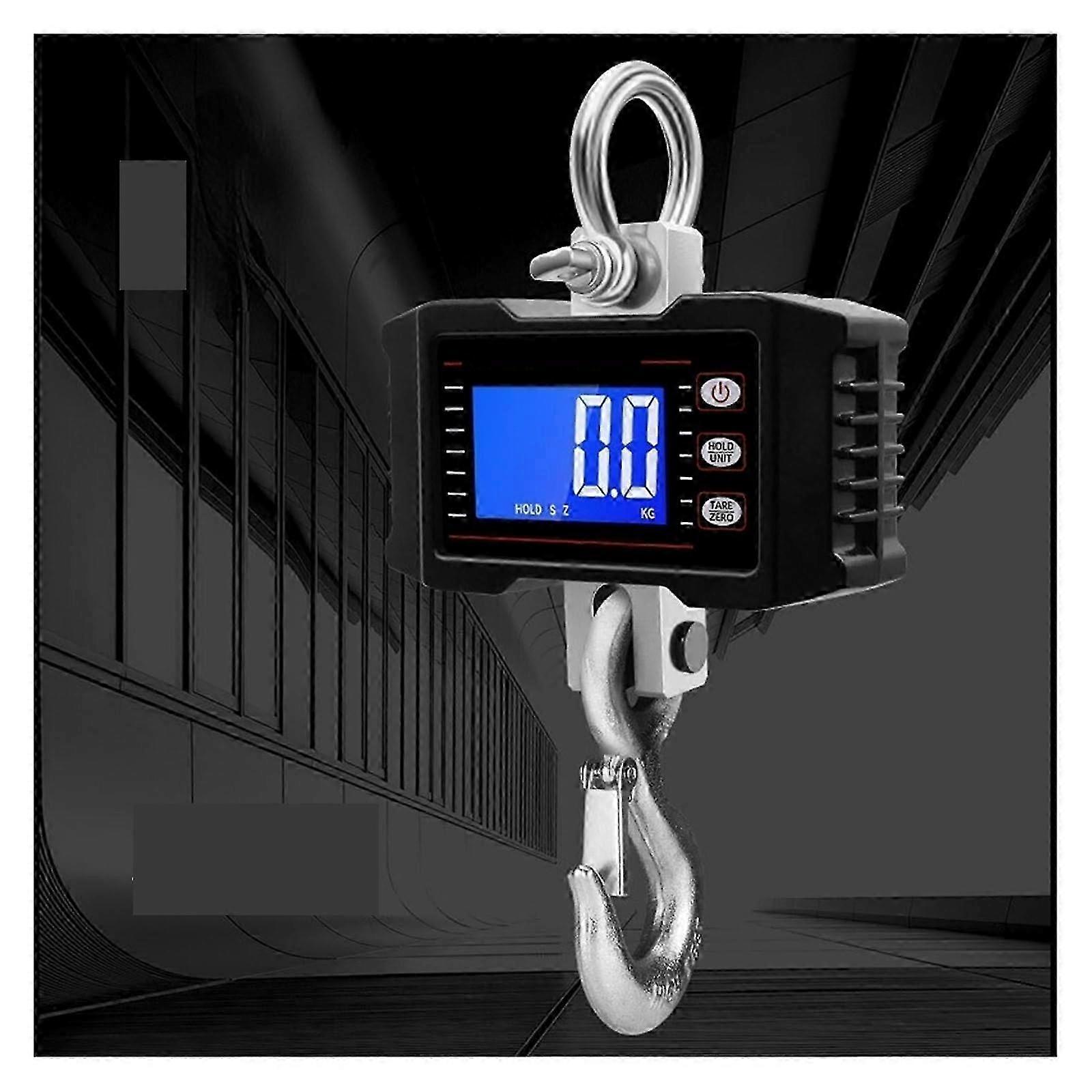 Digital Crane Scale Hanging Scale, Suitable for 1000Kg and 500Kg Weight Measurement, Black Color Design