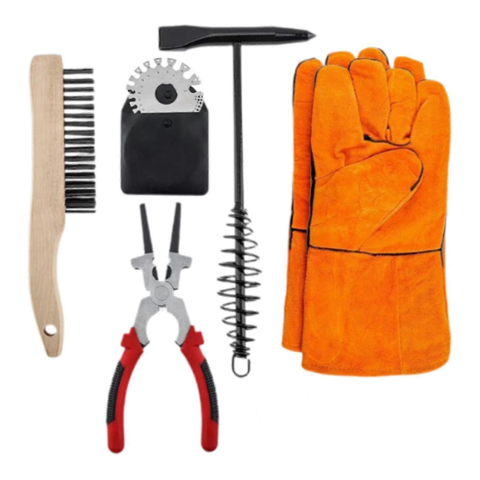 Portable Welding Slag Cleaning Tool Set for Efficient Removal of Slag Using Welding Pliers