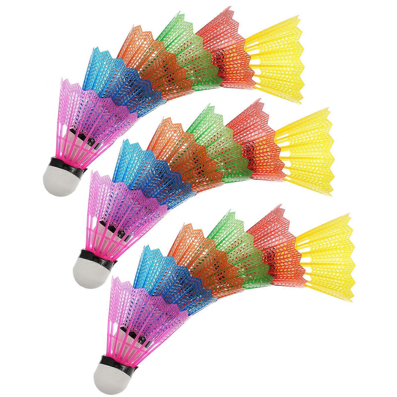 18pcs Durable Plastic Shuttlecocks for Badminton – Lightweight Foam Head Shuttles for Home, Family Practice & Amateur Training