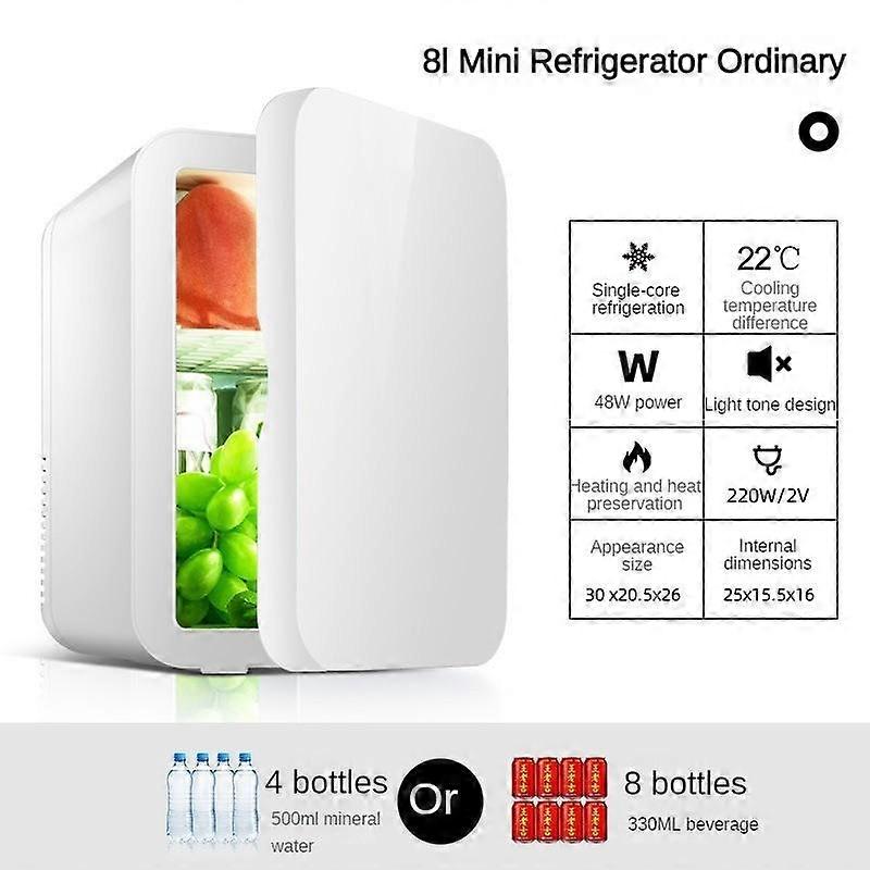 40W 8L Large Capacity Car Refrigerator Mini Portable Cosmetic Storage Freezer Cold and Hot Dual-purpose Refrigerator 20.5 * 26 * 30cm