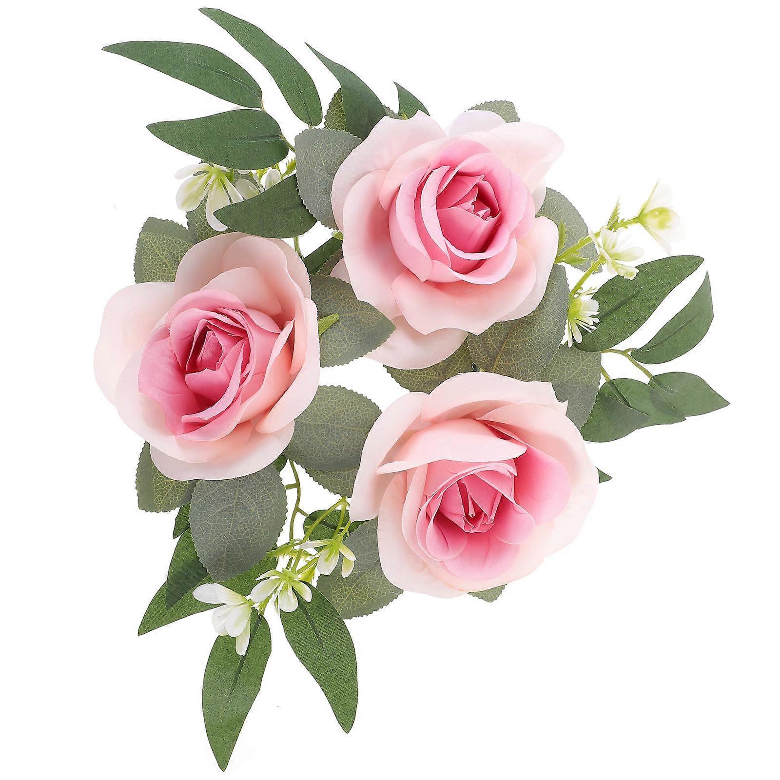 Versatile Candle Wreath, Realistic Florals, Ideal for Special Occasions