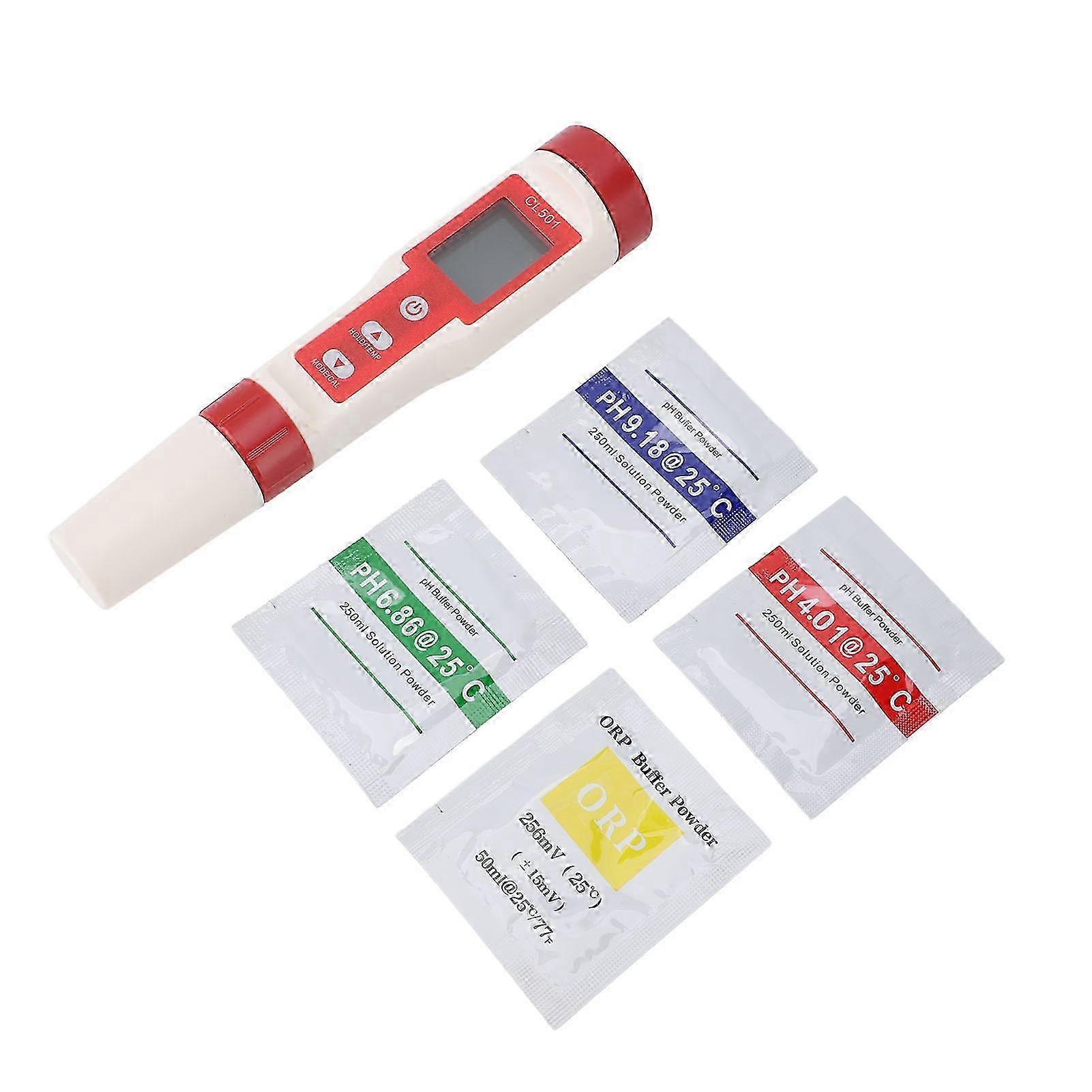 Digital Tester Pen 5 in 1 Accurate Sensitive Portable PH CL Hydrogen ORP Temp Water Quality Meter with Backlight 2025
